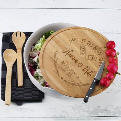Liebe ist das beste Gewürz - XXL Salatschüssel zur Hochzeit oder zum Einzug