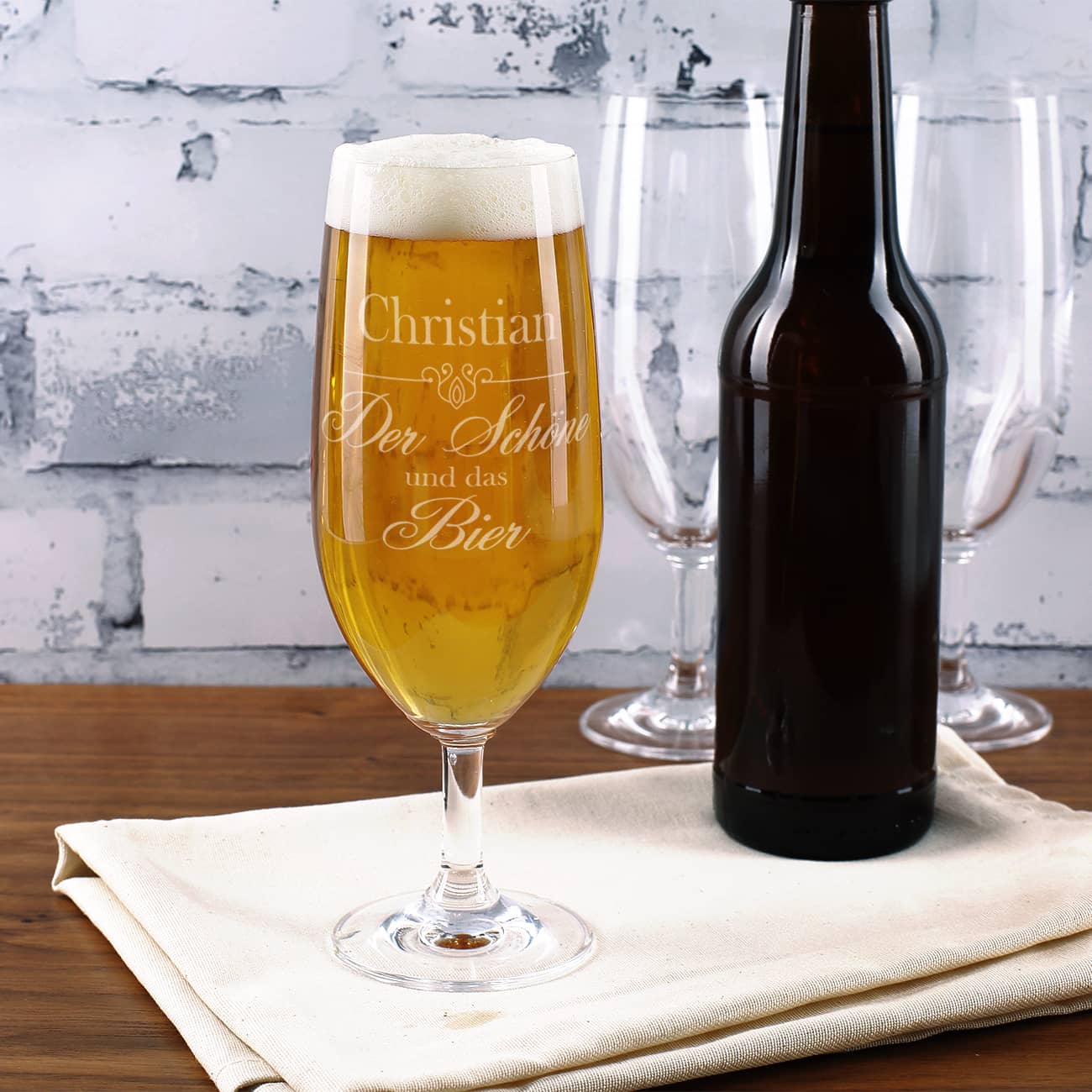 Bierglas von Leonardo mit edler Gravur