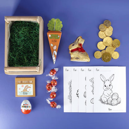 Inhalt des Geschenkkorbs zu Ostern