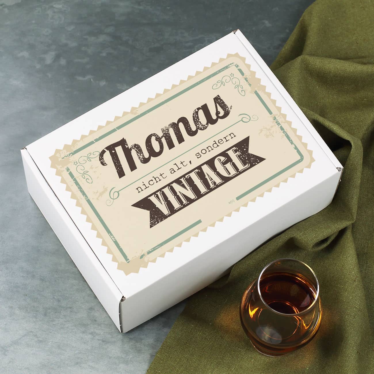 Hochwertig bedruckte Geschenkbox