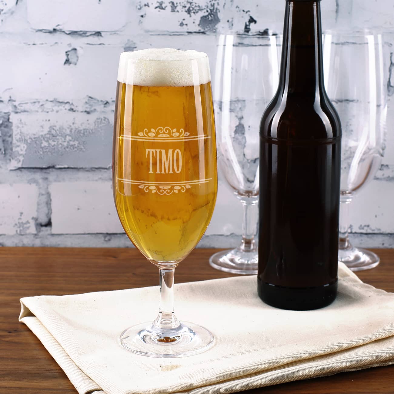 Bierglas mit Namensgravur