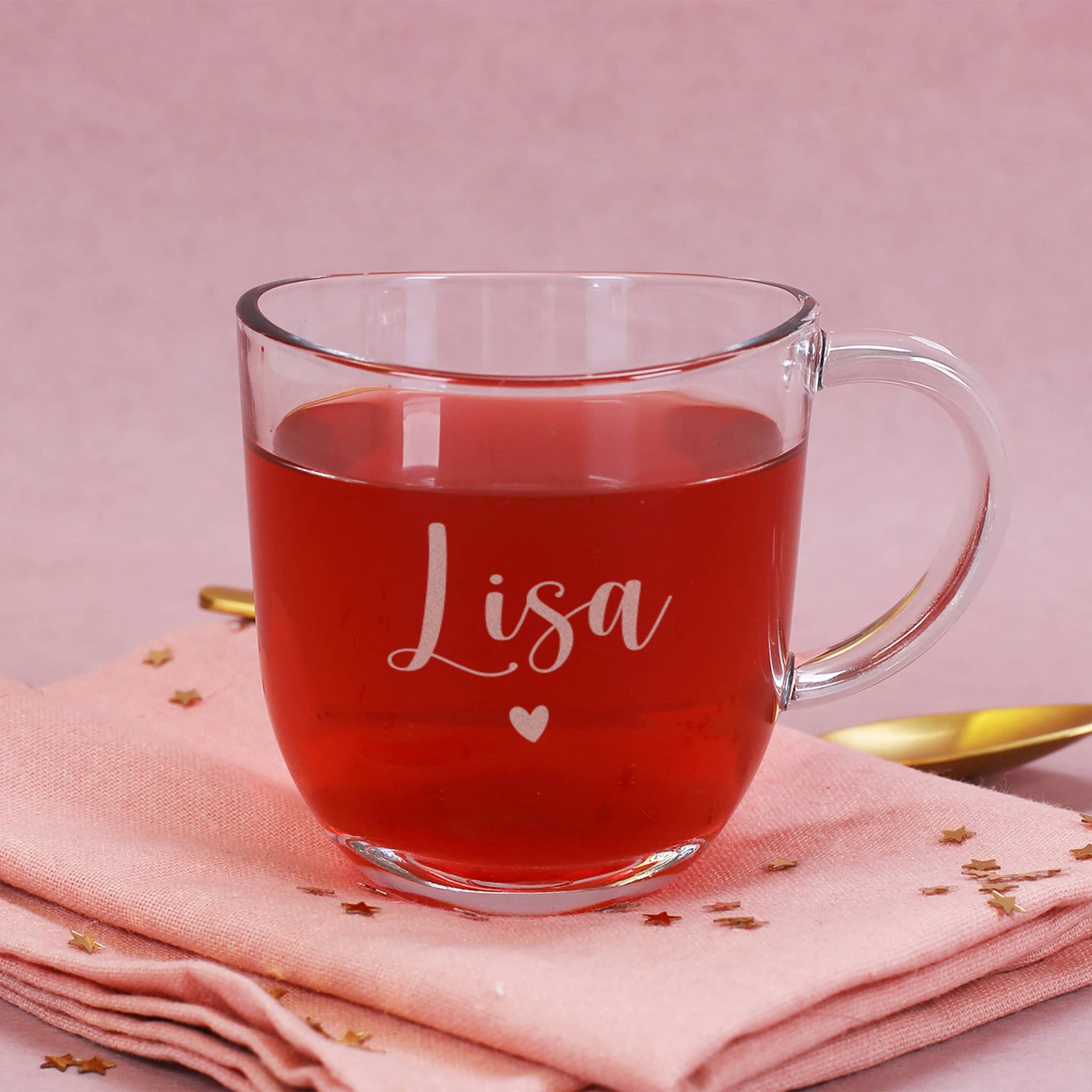 Graviertes Teeglas