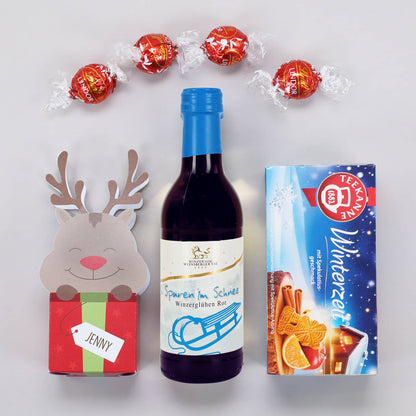 Geschenkset zu Weihnachten mit Glühwein, Tee und Schokolade