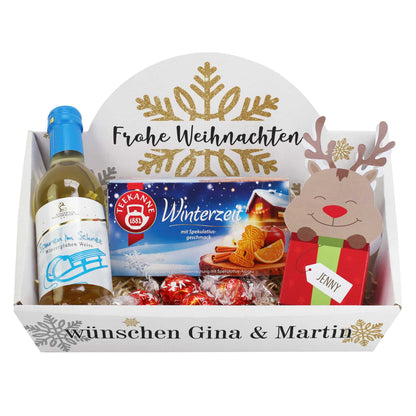 Geschenkset zu Weihnachten mit Glühwein, Tee und Schokolade