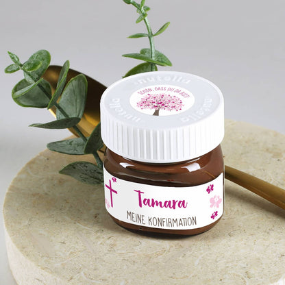 10er Set Nutella Gläser zur Taufe, Kommunion oder Konfirmation als Gastgeschenk