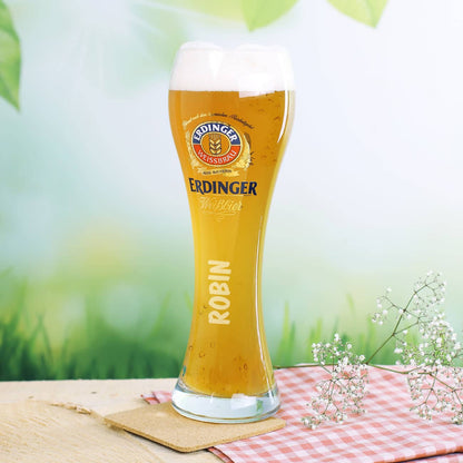 Erdinger Bierglas mit dem Namen Robin