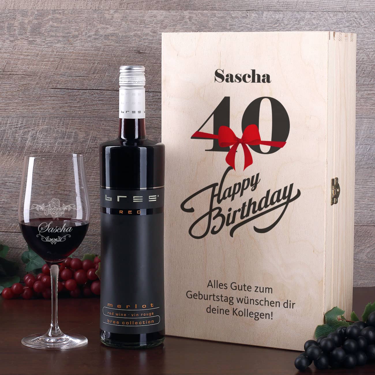 Wein Geschenkset zum 40. Geburtstag