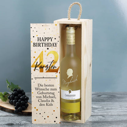Weinbox mit Weinflasche Chardonnay