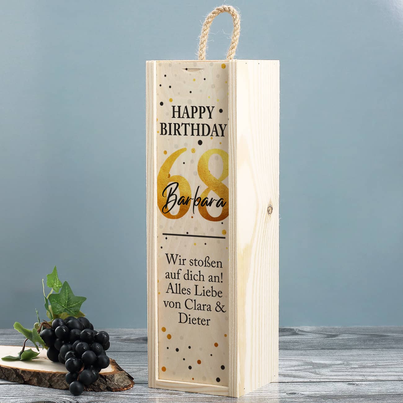 Individuelle Geschenkbox mit Aufdruck