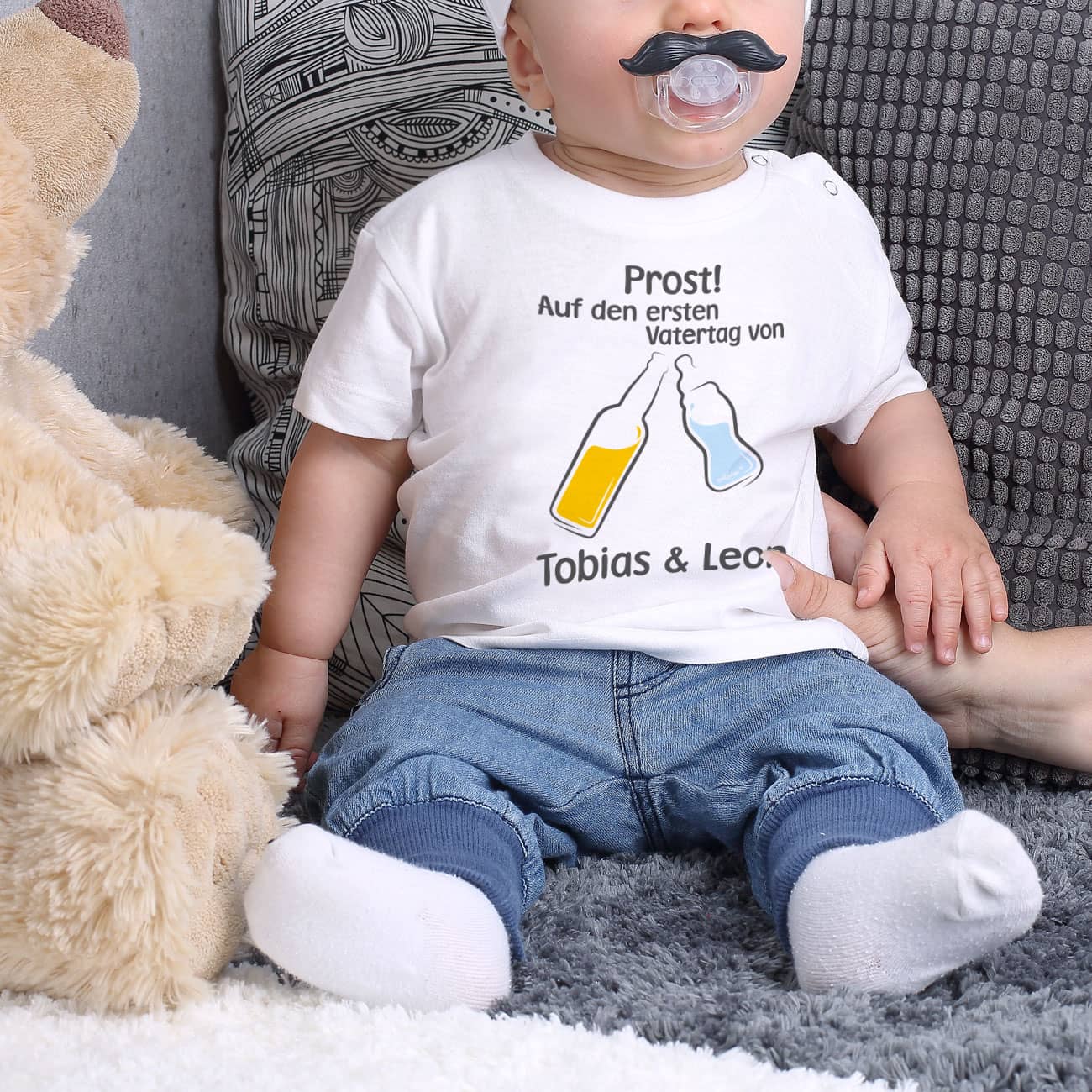 Baby T-Shirt mit Vatertags-Motiv