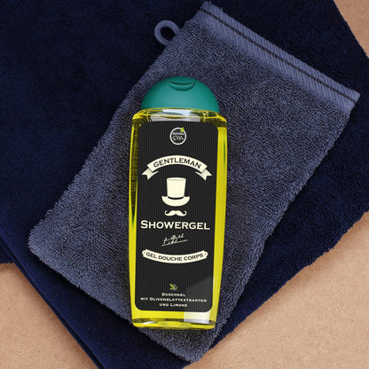 Gentleman - Wellnessgeschenk mit Handtuch und Duschgel