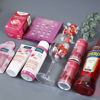 Gefüllter Geschenkkorb zum Geburtstag für Frauen