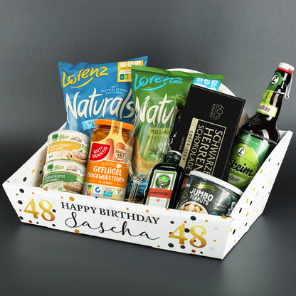Gefüllter Geschenkkorb zum Geburtstag für Frauen