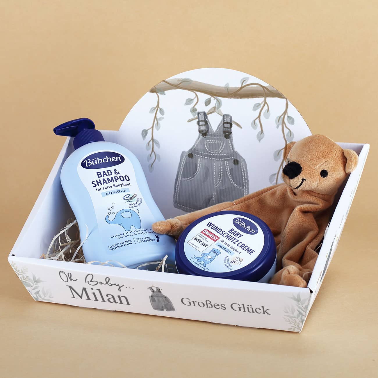 Geschenkkorb zur Geburt mit Füllung