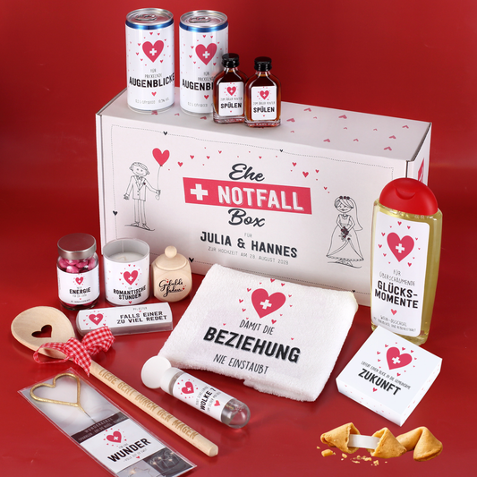 Ehe-Notfall-Box - Erste Hilfe Geschenk zur Hochzeit mit Inhalt