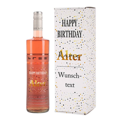 Flasche und Box mit Ihren Angaben bedruckt