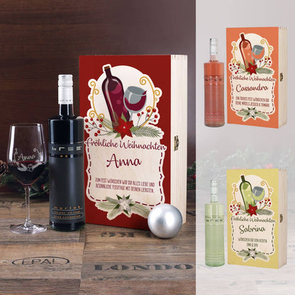 Persönliches Geschenkset zu Weihnachten für Weinliebhaber