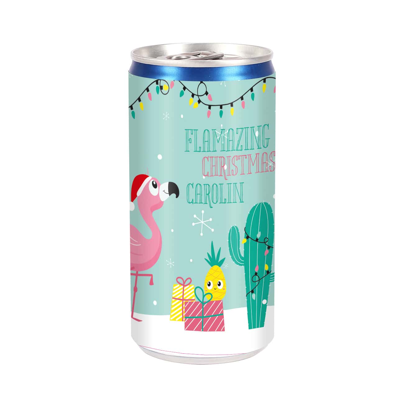 Seccodose mit Flamingo und Name