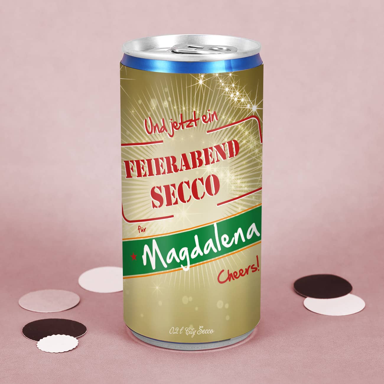 Feierabend-City Secco mit Wunschname