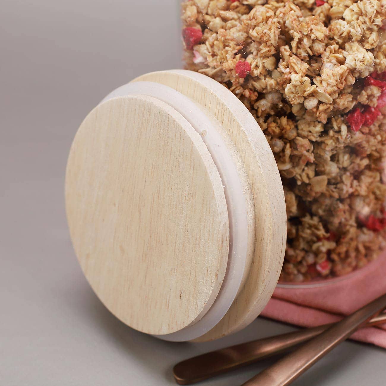 Holzdeckel für luftdichten Verschluss
