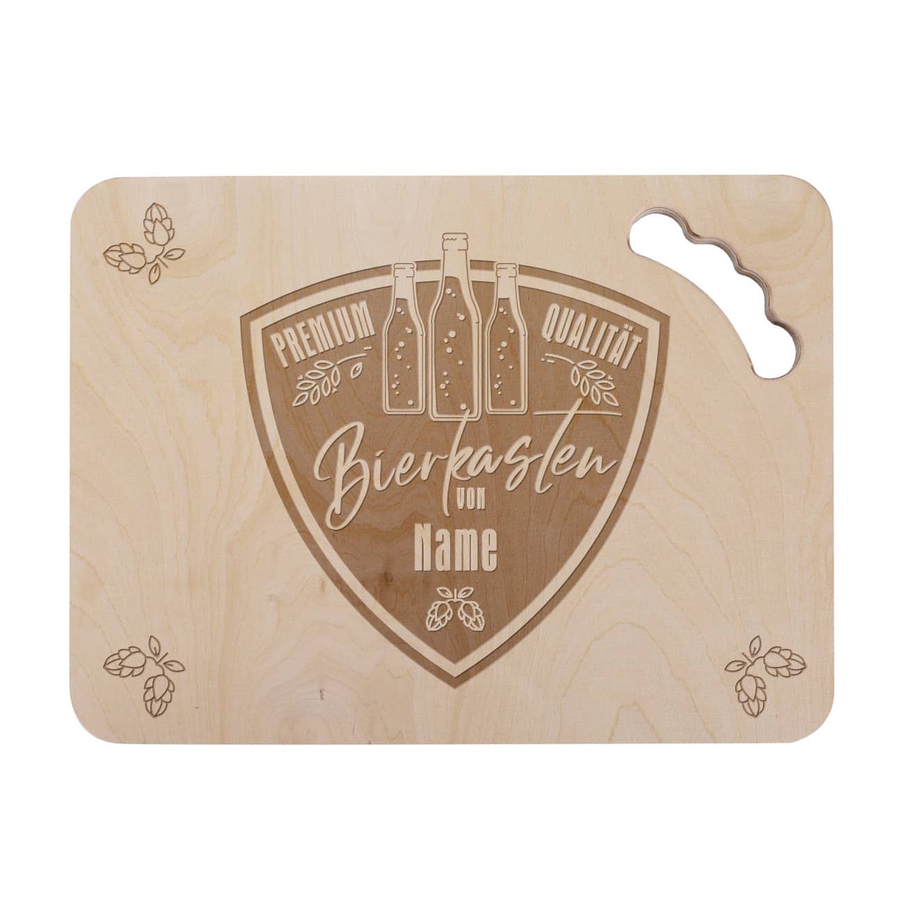 Praktischer Deckel für Bierkästen mit Name personalisiert