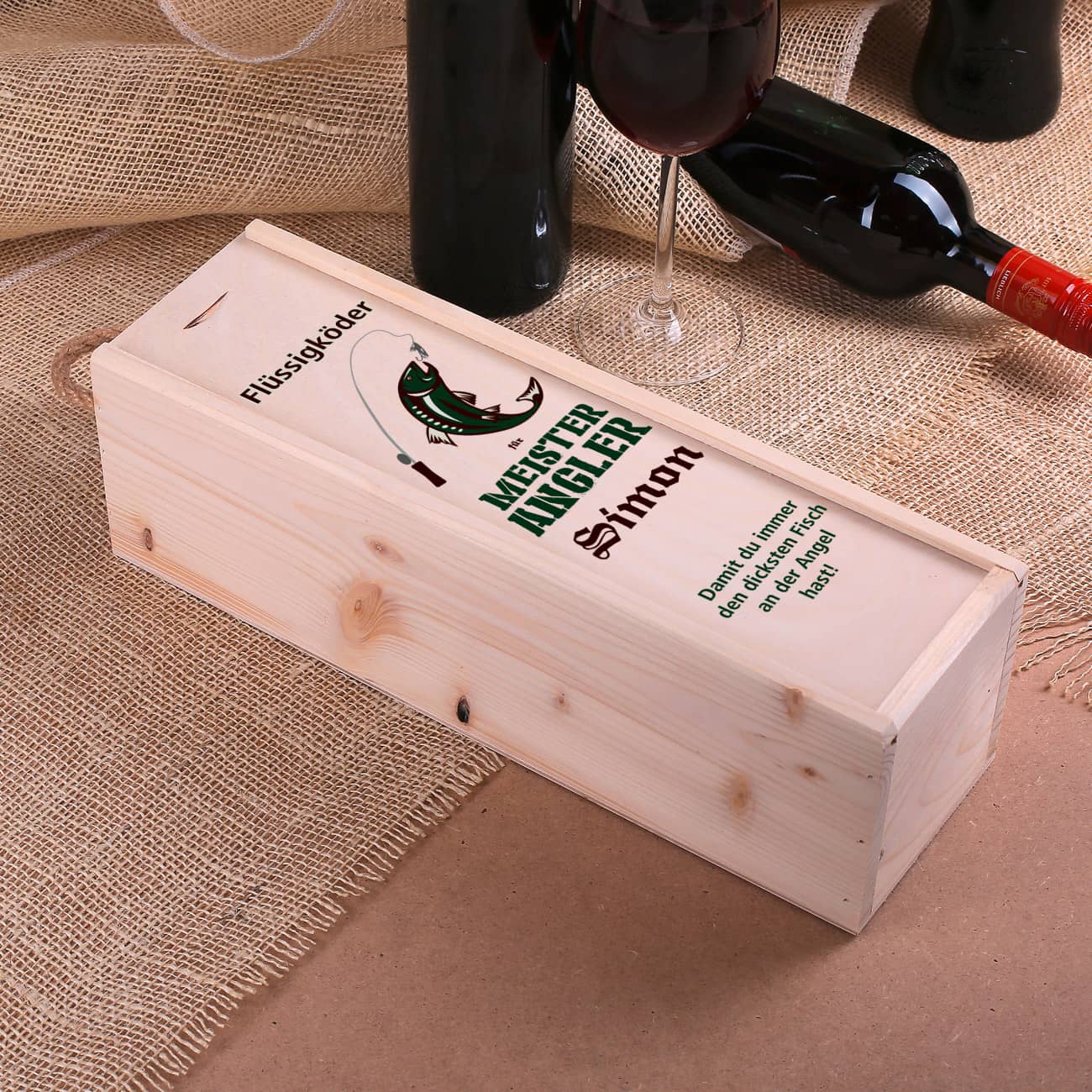 Flaschenverpackung für Angler