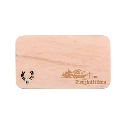 Holzbrettchen graviert für Spezialitäten wie Schinken oder Käse