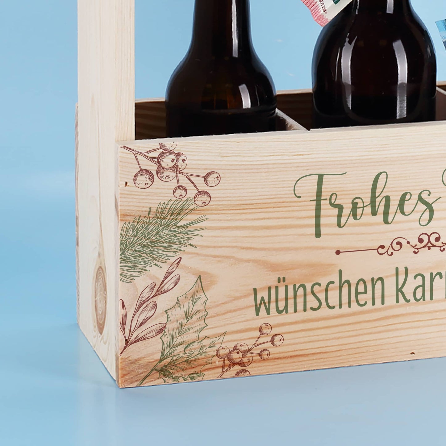 Druck auf natürlich gemasertem Holz