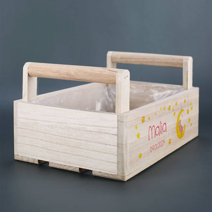 Geschenkkorb mit 2 Griffen und Folie ausgekleidet