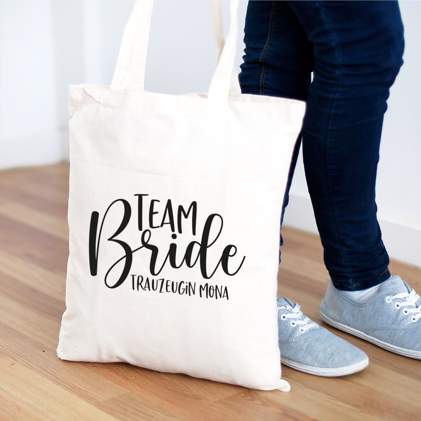 Personalisierter Jutebeutel „Team Bride“ – Perfekt für Junggesellinnenabschied & Hochzeit