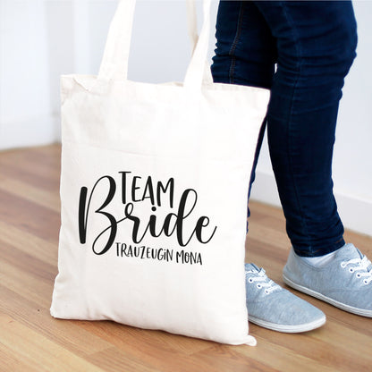 Personalisierter Jutebeutel „Team Bride“ – Perfekt für Junggesellinnenabschied & Hochzeit