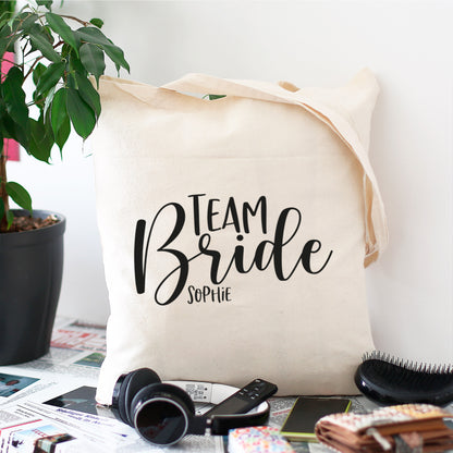 Personalisierter Jutebeutel „Team Bride“ – Perfekt für Junggesellinnenabschied & Hochzeit