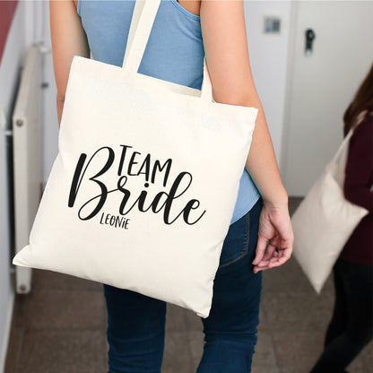 Personalisierter Jutebeutel „Team Bride“ – Perfekt für Junggesellinnenabschied & Hochzeit