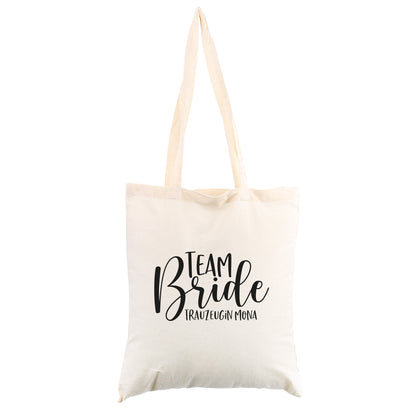 Personalisierter Jutebeutel „Team Bride“ – Perfekt für Junggesellinnenabschied & Hochzeit
