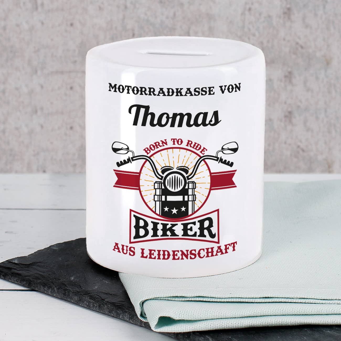 Motorrad-Kasse Spardose für Biker aus Leidenschaft