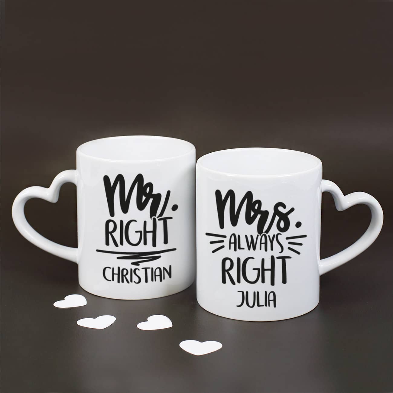 Paartassen als Geschenk zur Hochzeit