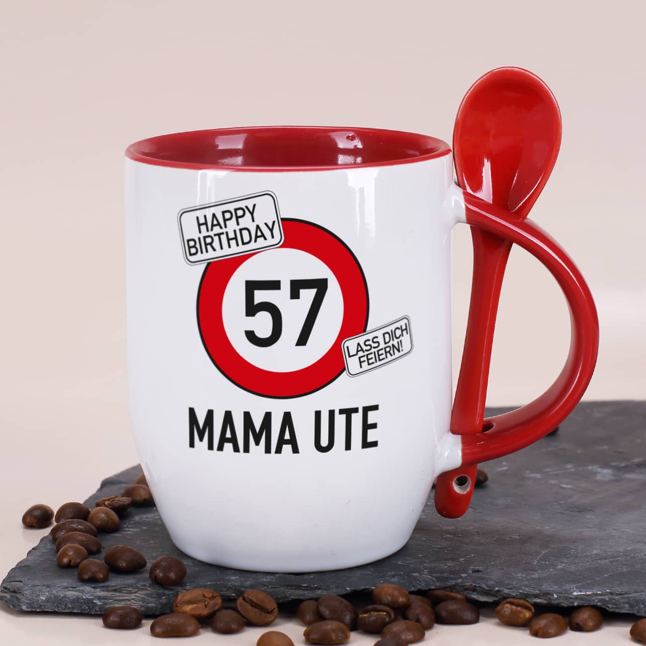 Persönliche Löffeltasse als Geburtstagsgeschenk