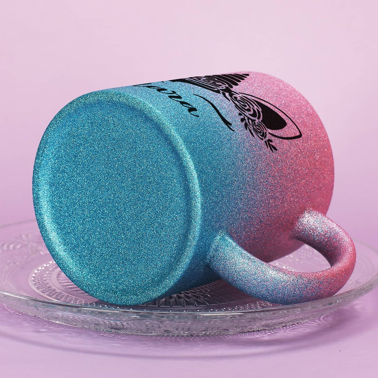 Einhorn - Glitzertasse mit Name
