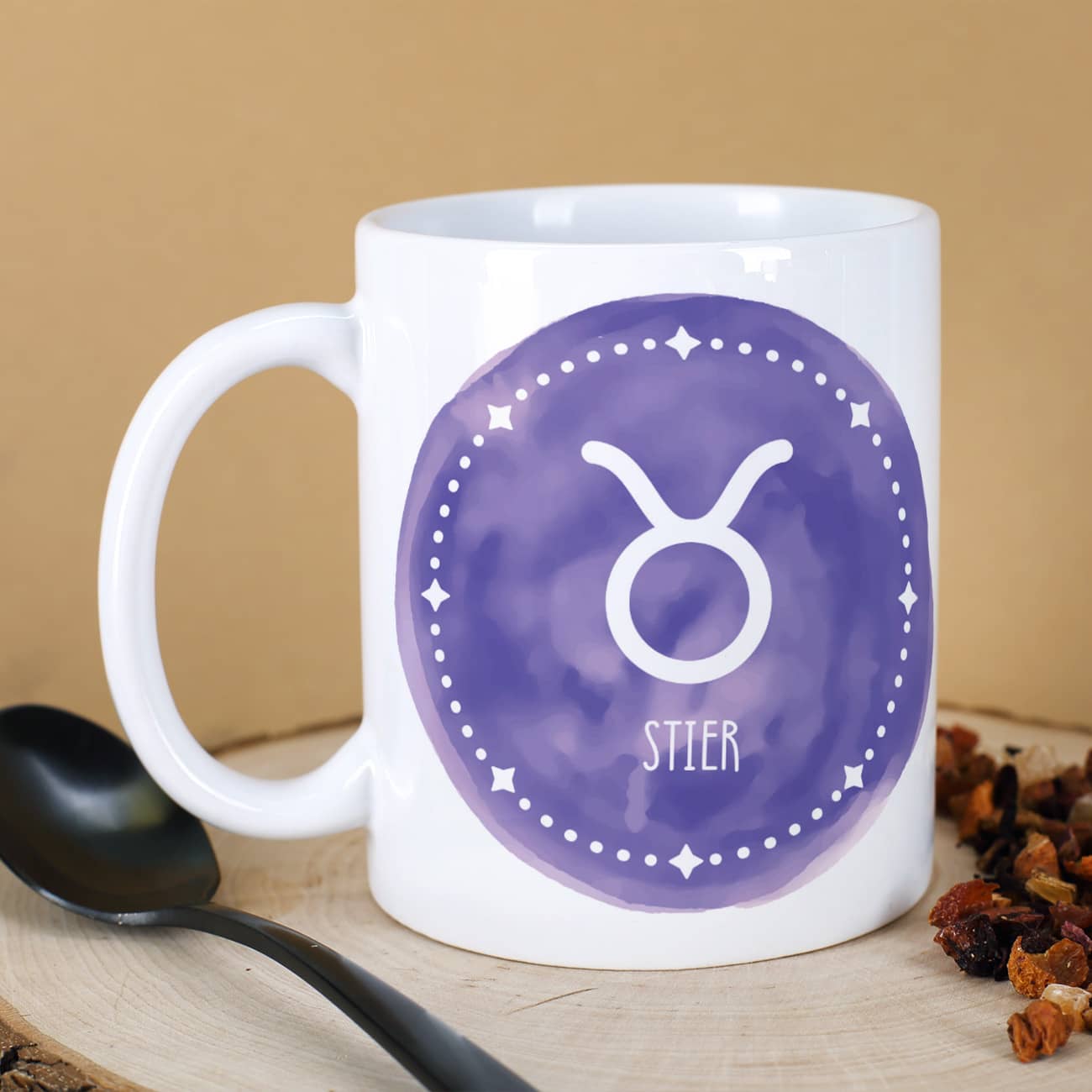 Tolle Tasse mit Sternzeichen in Farbe nach Wunsch