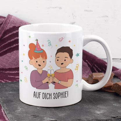 Beste Freundinnen Tasse mit auswählbaren Figuren und Sprüchen