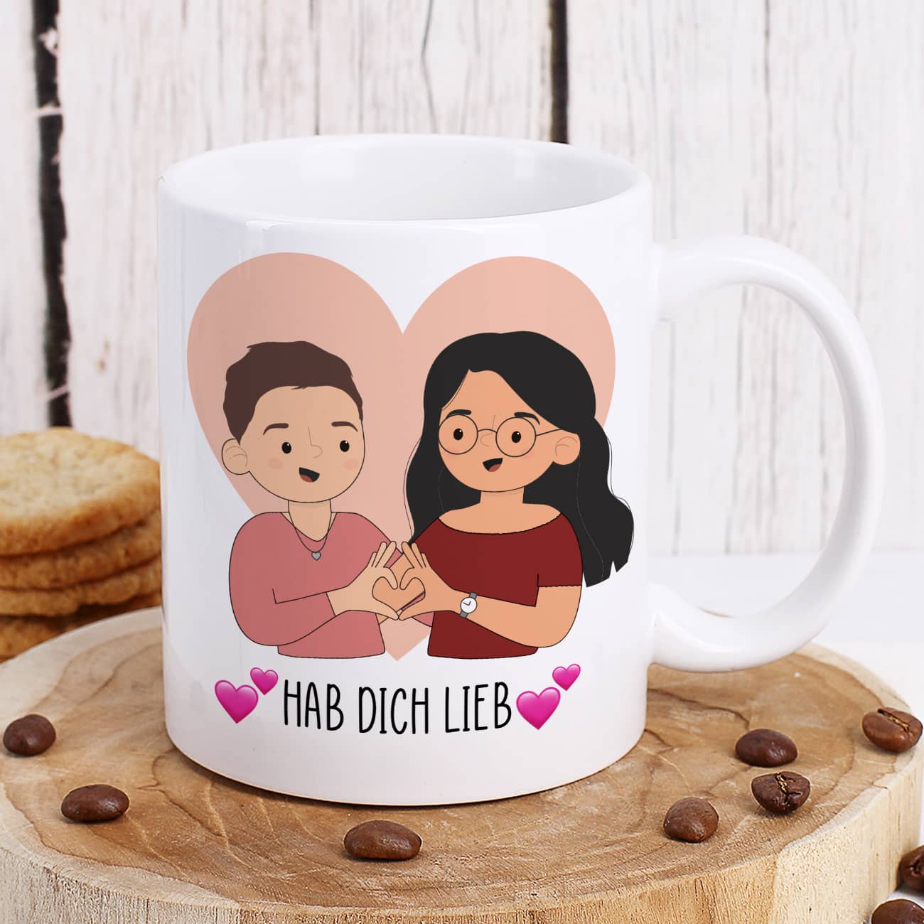 Beste Freundinnen Tasse mit auswählbaren Figuren und Sprüchen