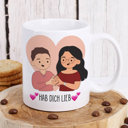 Beste Freundinnen Tasse mit auswählbaren Figuren und Sprüchen