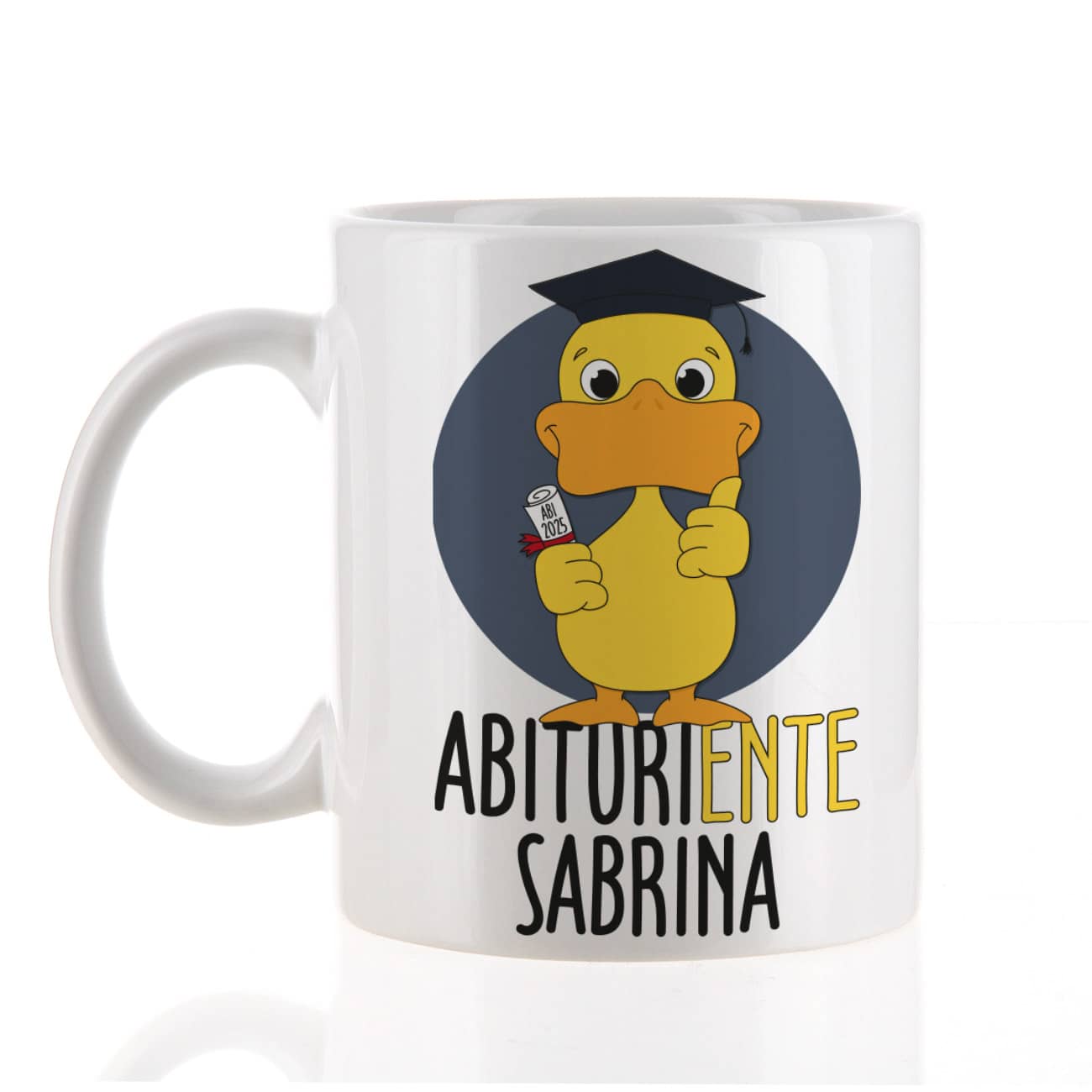Enten Motiv mit Name bedruckt