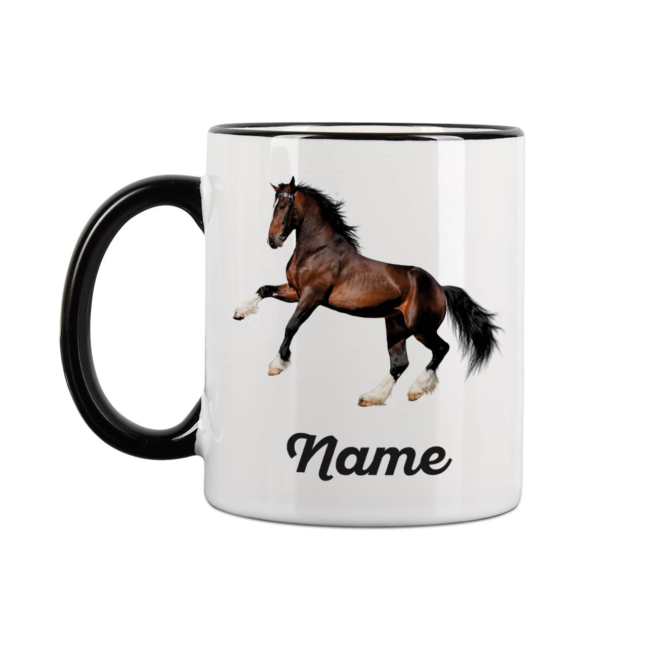 Pferde Tasse mit Kaltblüter und Name