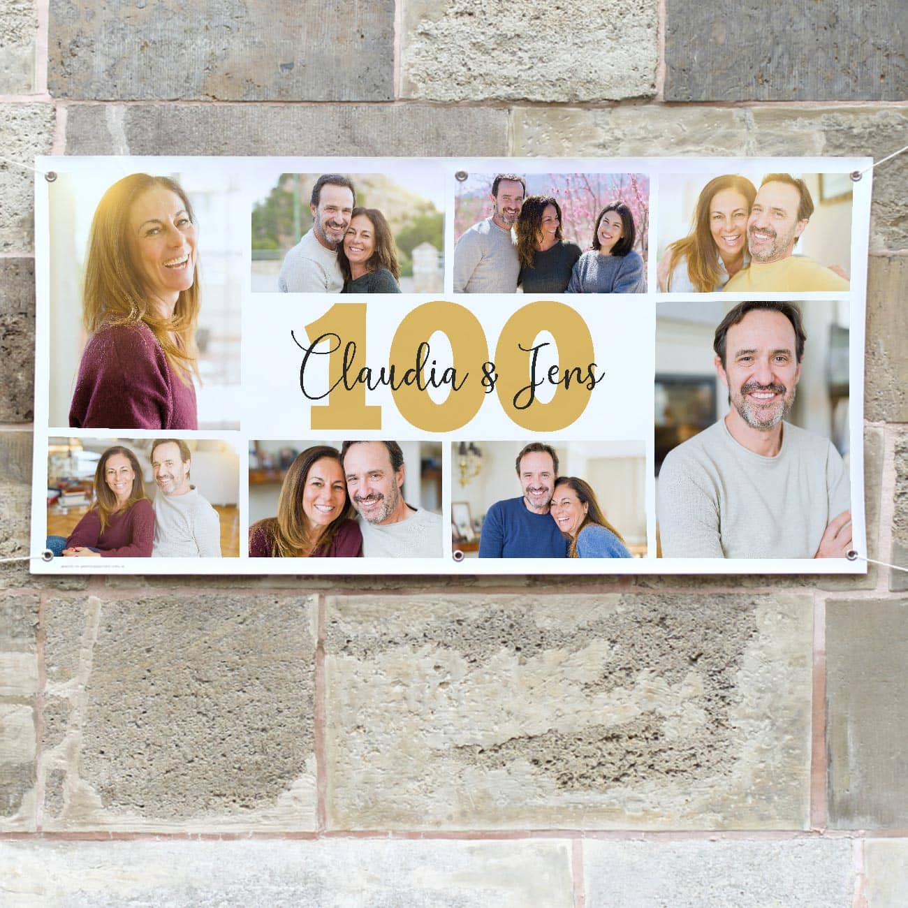 Banner mit Collage aus vielen Fotos