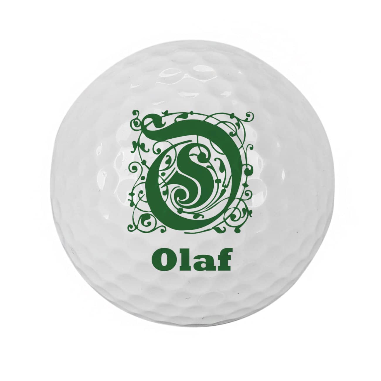 Golfball mit persönlichen Wunschnamen