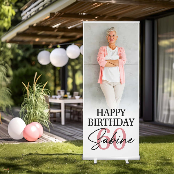Roll-Up Banner - mit großem Foto zum Geburtstag