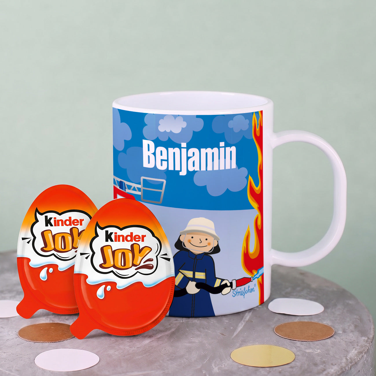 Feuerwehr - Tasse aus bruchfesten Kunststoff für Kinder
