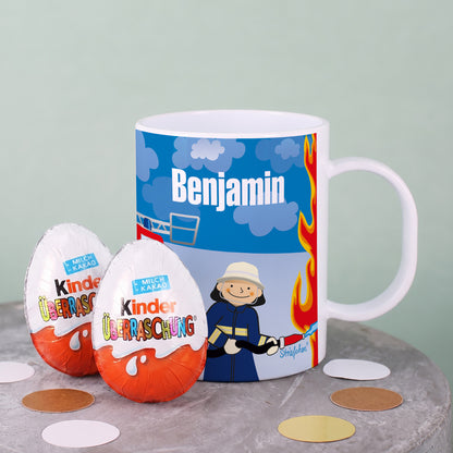 Feuerwehr - Tasse aus bruchfesten Kunststoff für Kinder