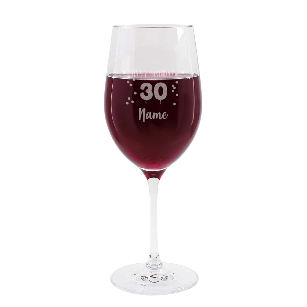 personalisiertes Leonardo Weinglas Happy Birthday 30 mit Gravur Geschenkidee zum 30.